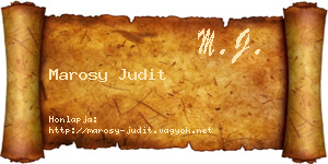 Marosy Judit névjegykártya